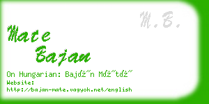 mate bajan business card